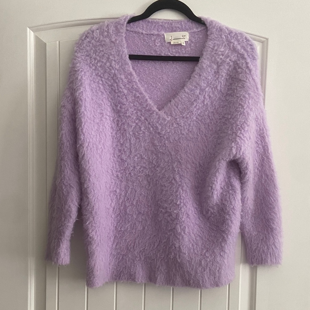 Anthropologie Soft Purple V-Neck Sweater